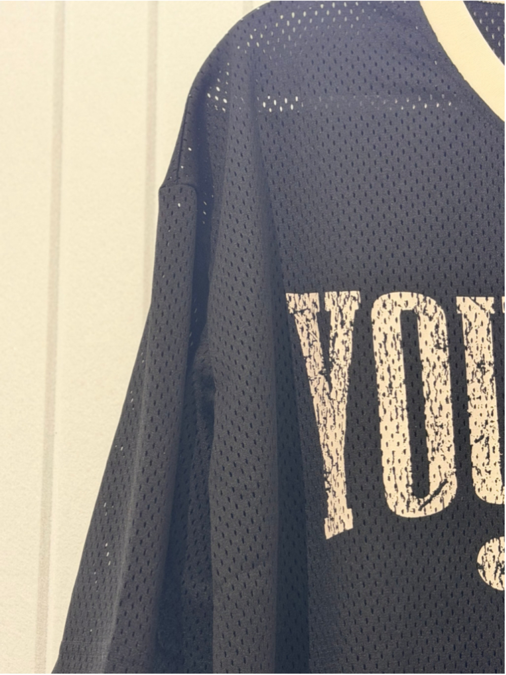YoungLA 4187 Varsity Football Cropped Jersey NWT Size Large - Picture 2 of 10